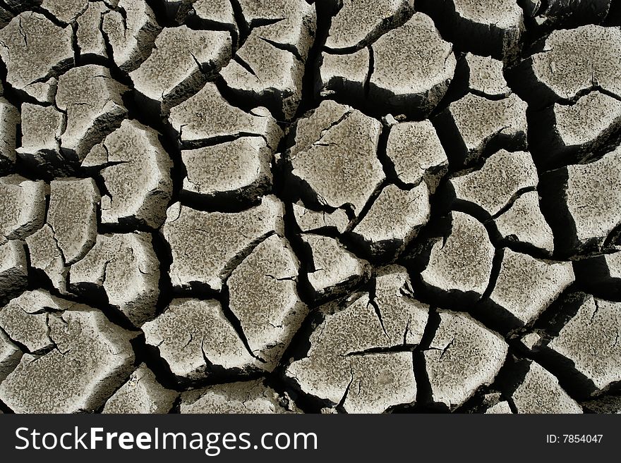 Global warming concept. Cracked ground. Global warming concept. Cracked ground