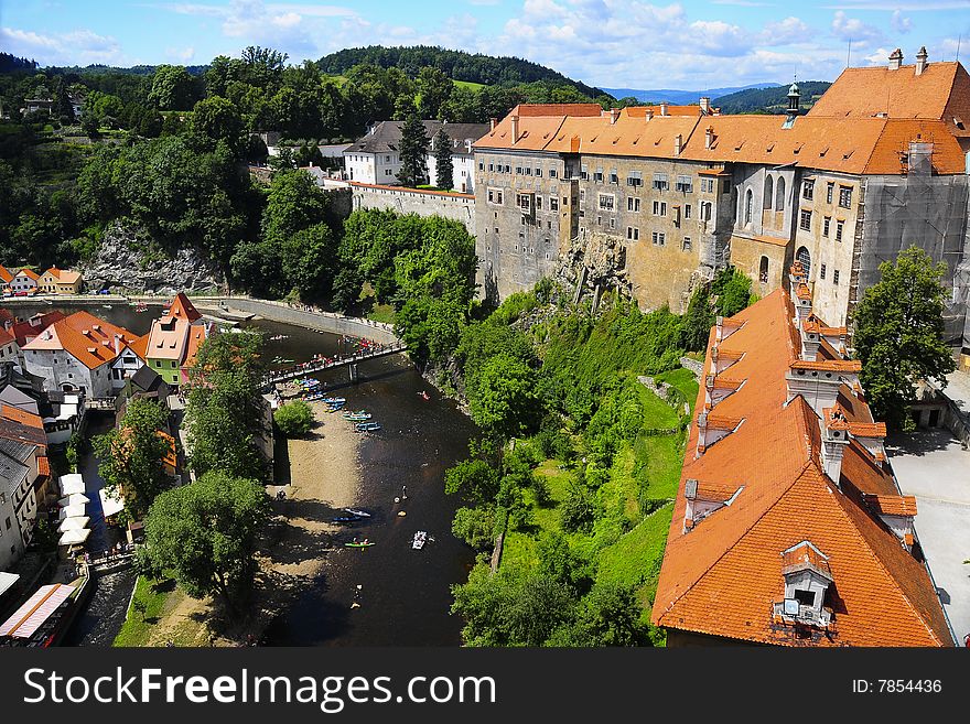 The town of Cesky Krumlov is a popular destination of thousands of visitors from the whole world. The city has preserved as a medieval architectonics historical monument. The town of Cesky Krumlov is a popular destination of thousands of visitors from the whole world. The city has preserved as a medieval architectonics historical monument.