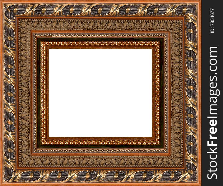 A picture frame on a white