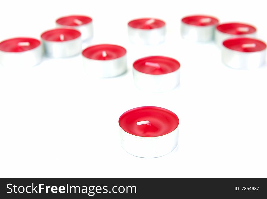 Scented candals isolated against a white background. Scented candals isolated against a white background