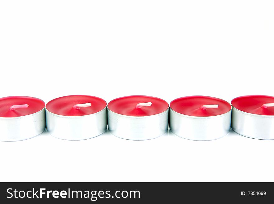 Scented candals isolated against a white background. Scented candals isolated against a white background