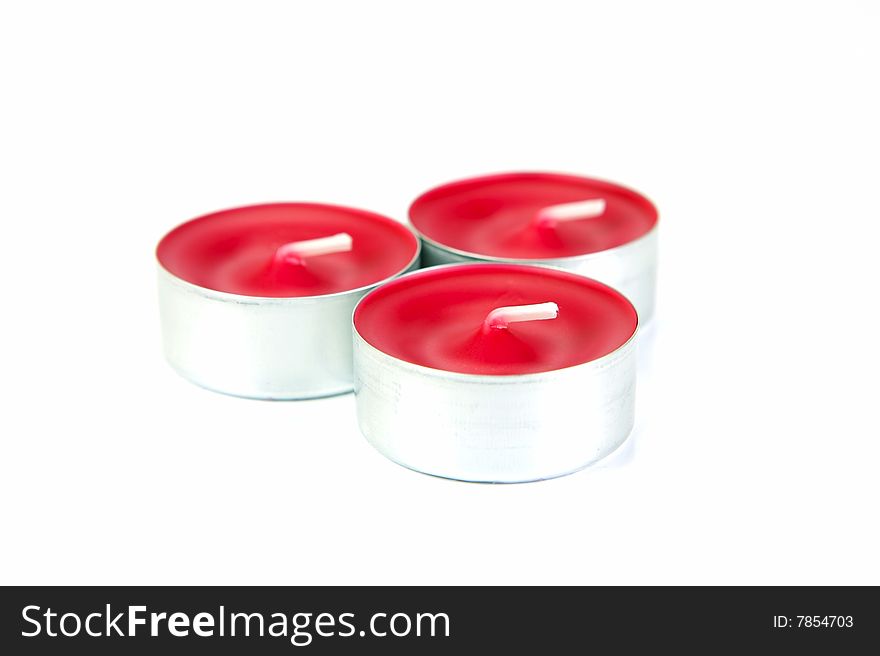 Scented candals isolated against a white background. Scented candals isolated against a white background