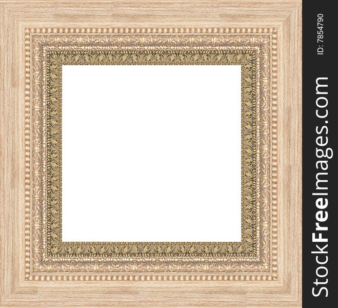 A picture frame on a white