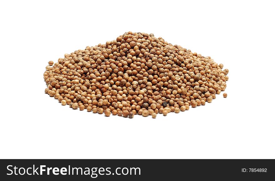 Brown pepper isolated on white