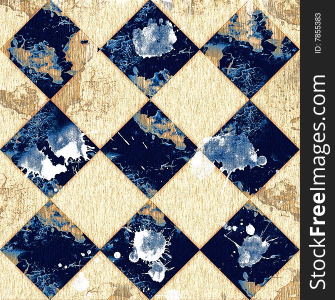 Checkered Grunge Texture on light background