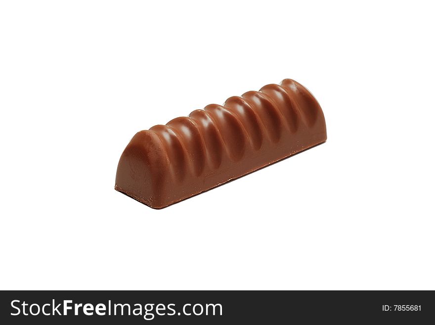 Chocolate bar isolated on white