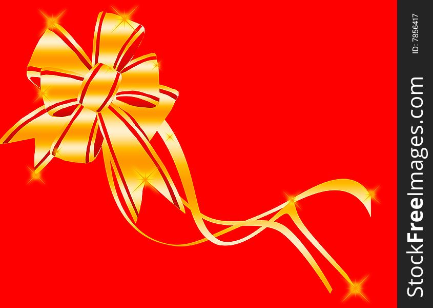 A ribbon for holiday event. A ribbon for holiday event