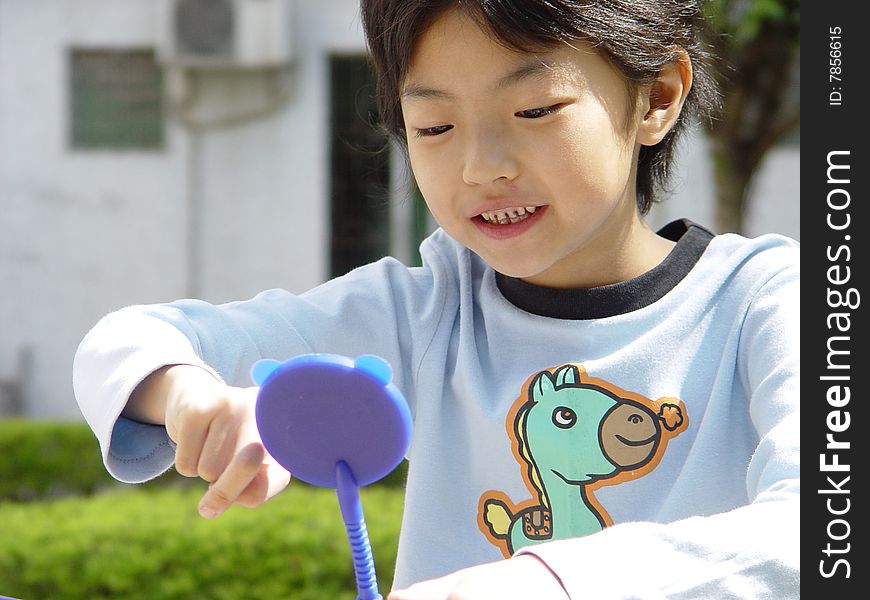 A beautiful little girl in China. A beautiful little girl in China