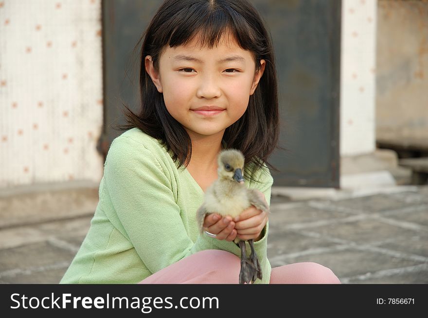 A beautiful little girl in China. A beautiful little girl in China