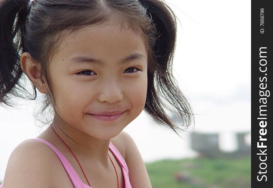 A beautiful little girl in China. A beautiful little girl in China