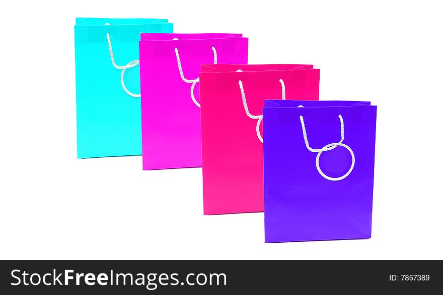Coloured shopping bags