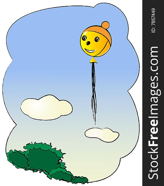 Illustration of a Balloon with hat