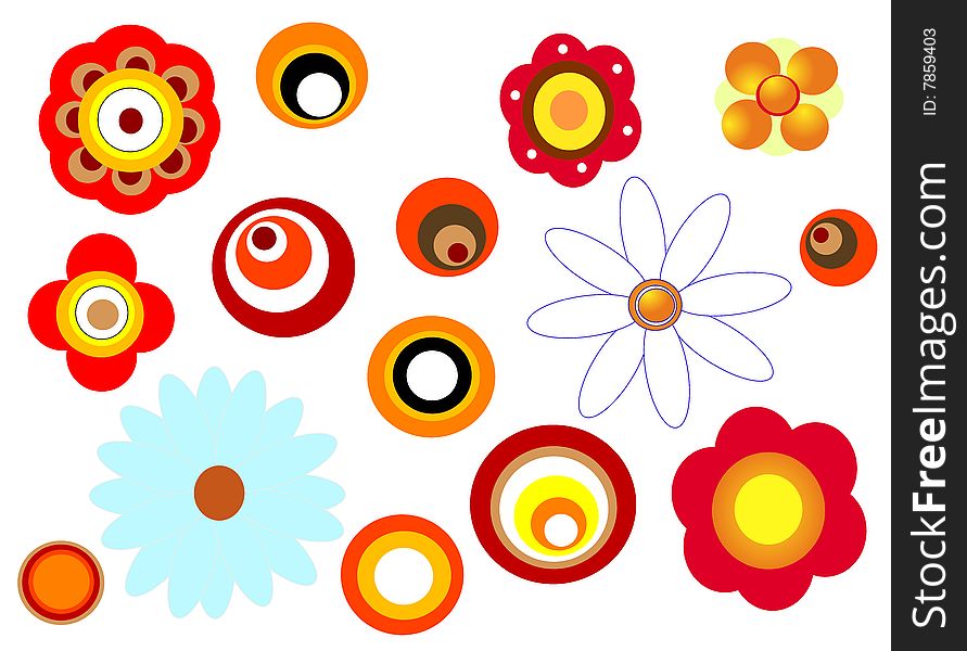 Stock photo: an image of red and yellow flowers