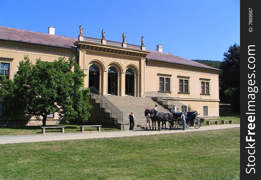 Manor house in the park in Cechy pod Kosirem. Manor house in the park in Cechy pod Kosirem