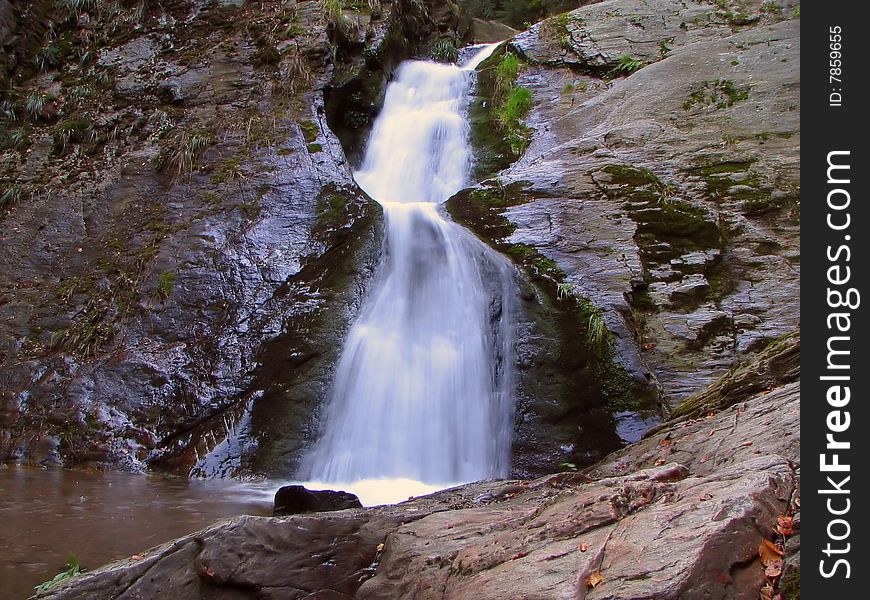 Waterfall In The Dark Wood