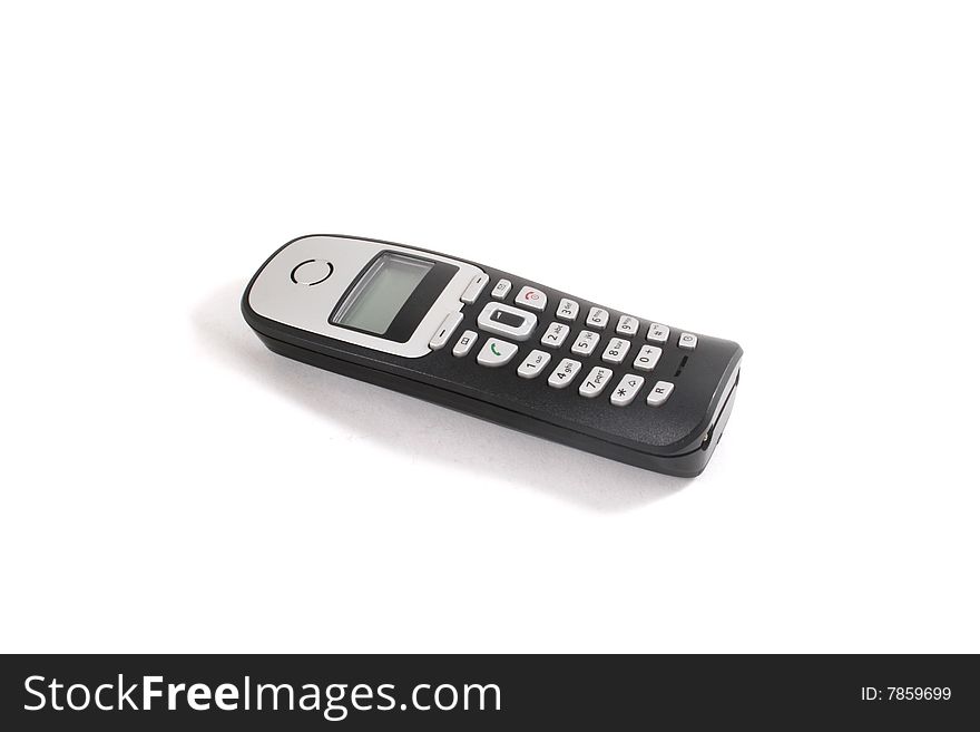 Telephone or mobile phone isolated on white.