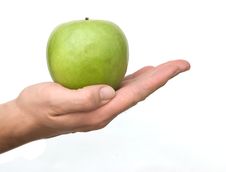 Hand With Apple Stock Photo Hand With Apple Stock Photo
