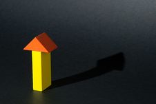 Yellow And Orange Arrow On Black With Shadow Stock Image Yellow And Orange Arrow On Black With Shadow Stock Image