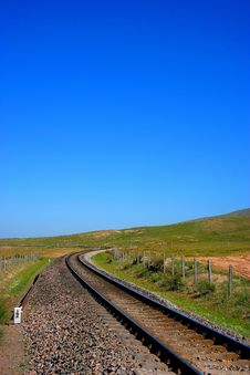 Qinghai-Tibet Railway From Qinghai Lake Pratas Stock Photography Qinghai-Tibet Railway From Qinghai Lake Pratas Stock Photography