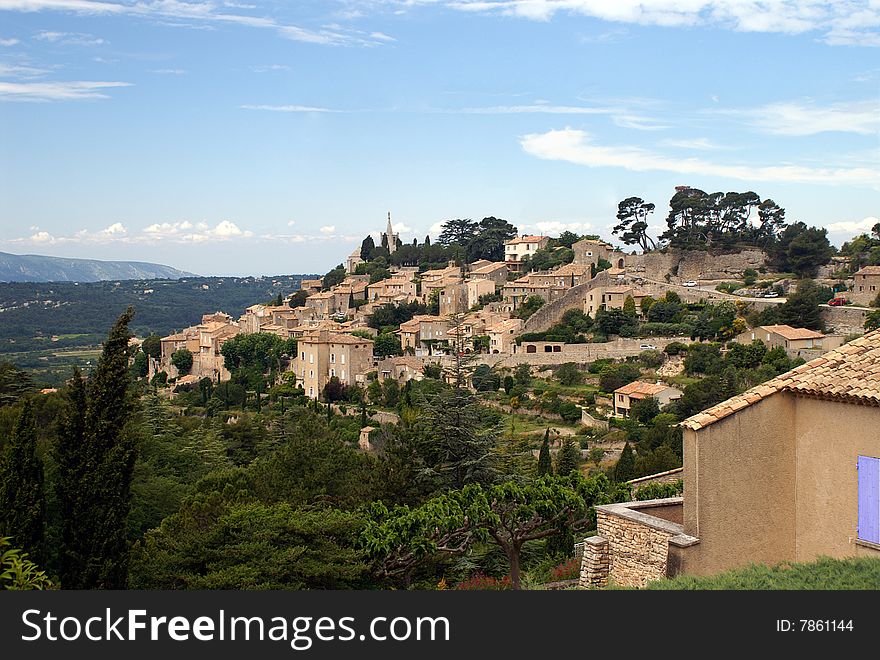 Bonnieux, ancient picturesque village on a hilltop in the Provence, France. Bonnieux, ancient picturesque village on a hilltop in the Provence, France