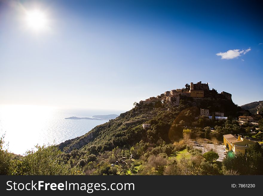 Sea View Near The Nice. France. Europe Travel Series.