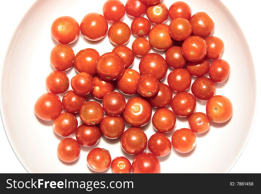 Large bowl of fresh organic ripe tomatoes. Large bowl of fresh organic ripe tomatoes