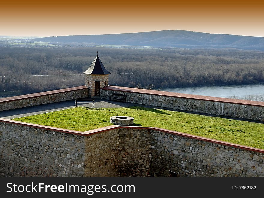 Part of castle near by Danube