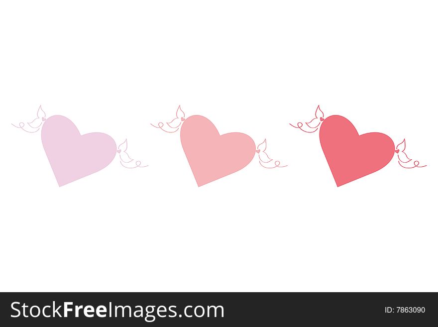 Note for love message - vector illustration. Note for love message - vector illustration