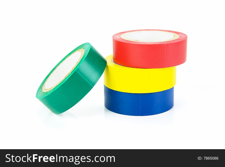 Electrical tape isolated against a white background