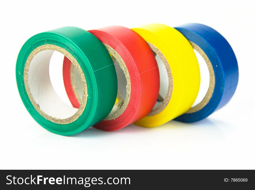 Electrical tape isolated against a white background