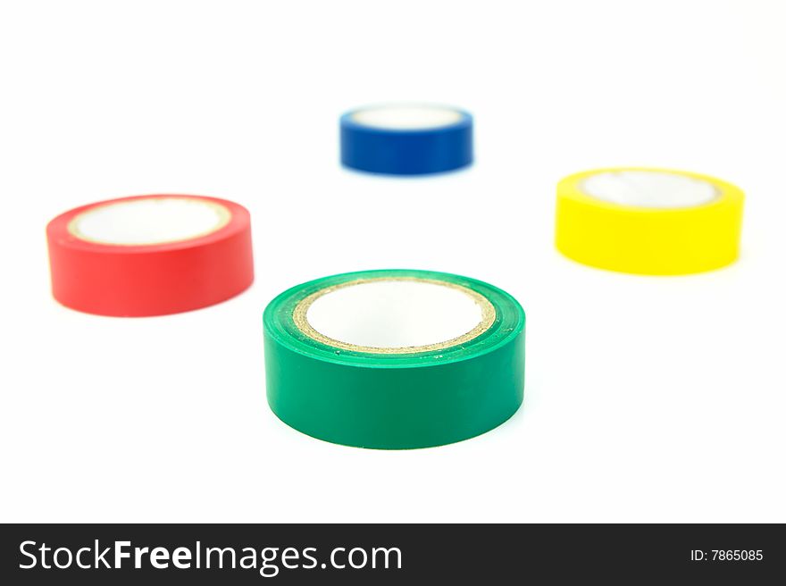 Electrical tape isolated against a white background