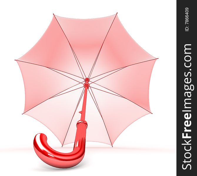 Red Umbrella isolated on white