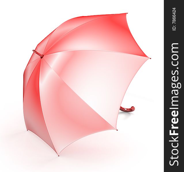 Red Umbrella isolated on white