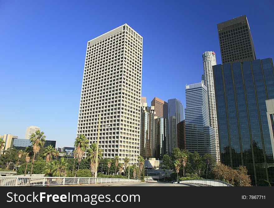 Los Angeles skyline daytime view