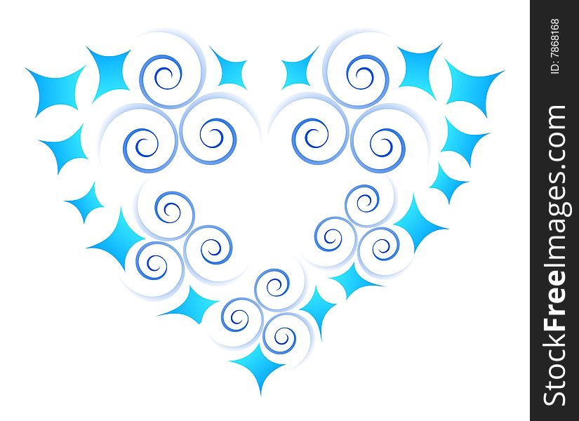 Abstract heart background from tracery