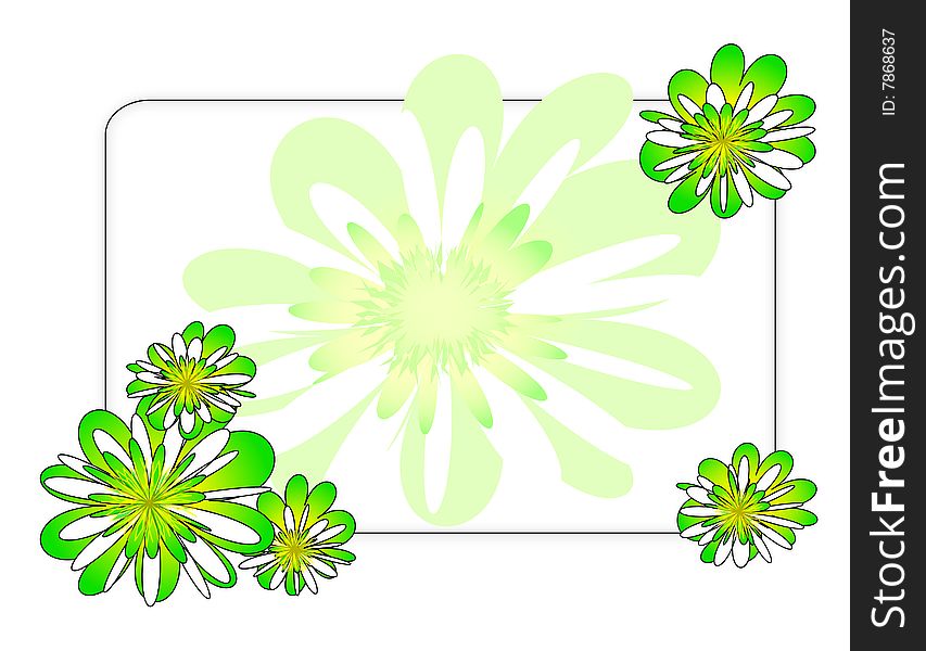 Spring Flower Frame. Vectors illustration