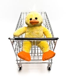 Stuffed Duck In Cart Stock Images Stuffed Duck In Cart Stock Images