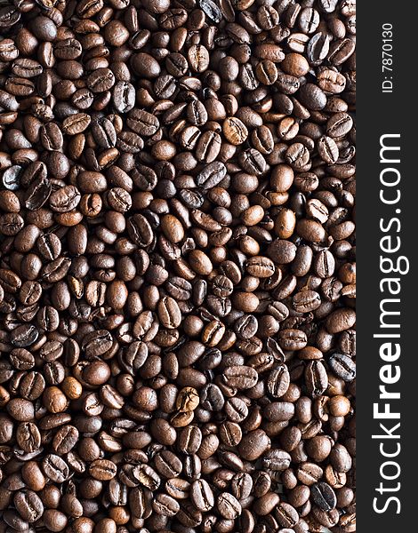 Coffee beans texture used as background or texture. Coffee beans texture used as background or texture