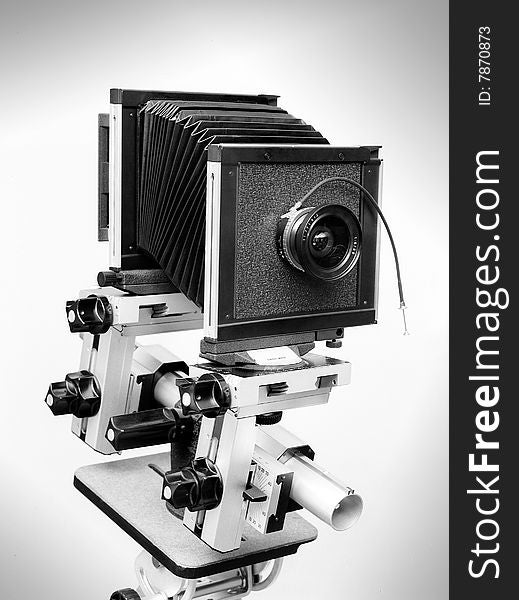 4 x 5 view camera used mainly for studio photography