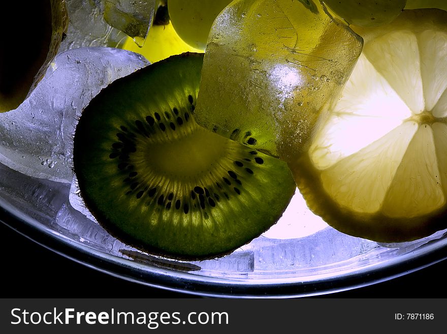 Kiwi lemon ice fruit light