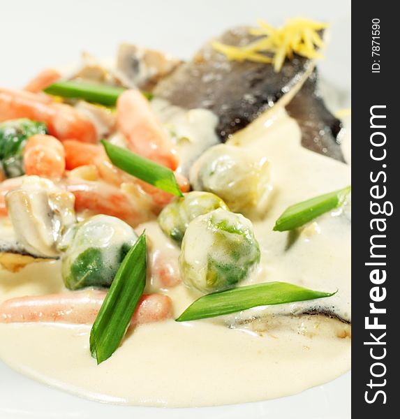 Trout Fillet with Vegetable under Sauce