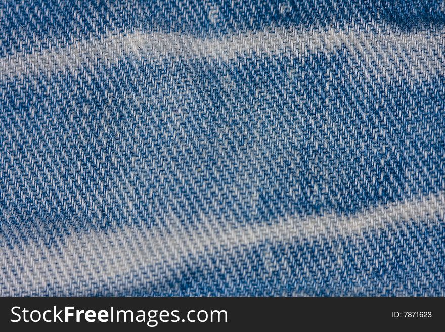 Macro blue jeans for textured background