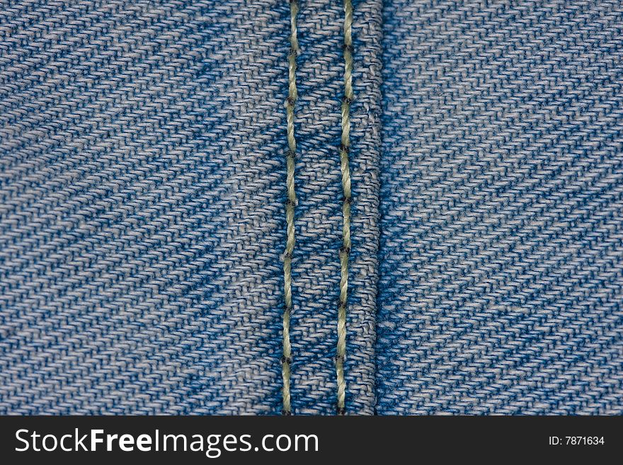 Macro blue jeans for textured background