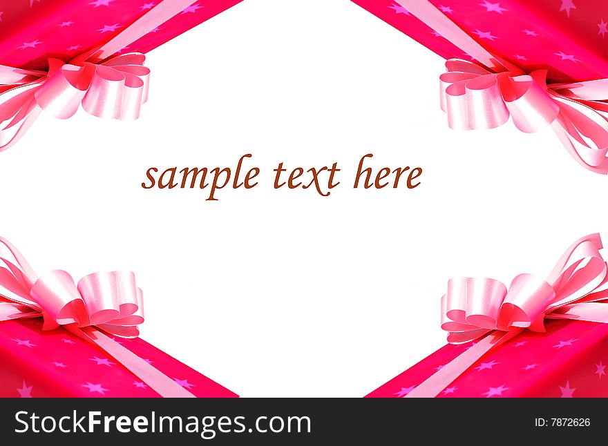 A border of pink presents with room for text. A border of pink presents with room for text
