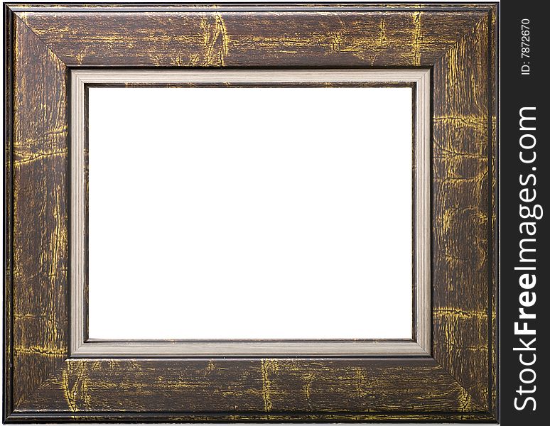 Simple brown and gold frame without any picture