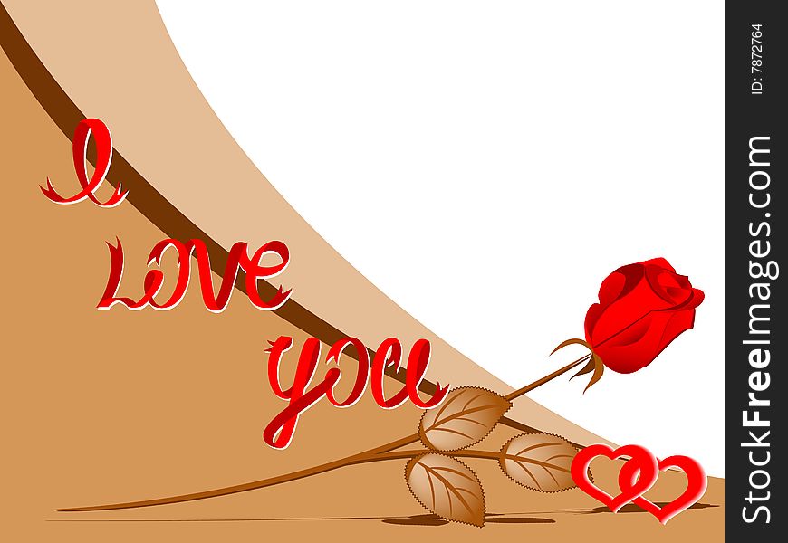Holiday background for valentine day with the text and  flower.