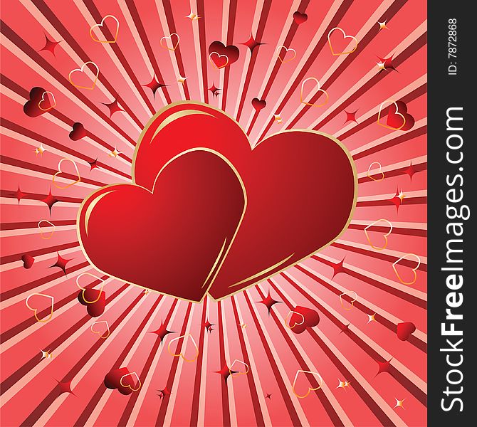 Valentine red background. Vector illustration. Valentine red background. Vector illustration