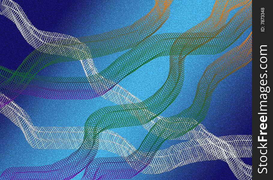 Wire-frame shapes are featured in an abstract background illustration. Wire-frame shapes are featured in an abstract background illustration.