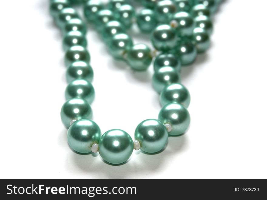 Photo of a beautiful necklace from pearls.