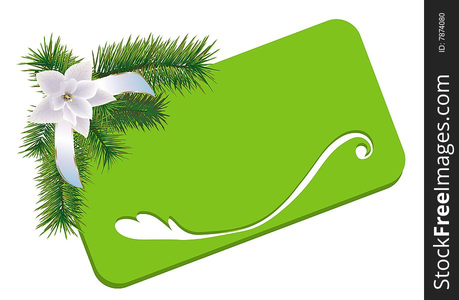 Green christmas composition, background vector
